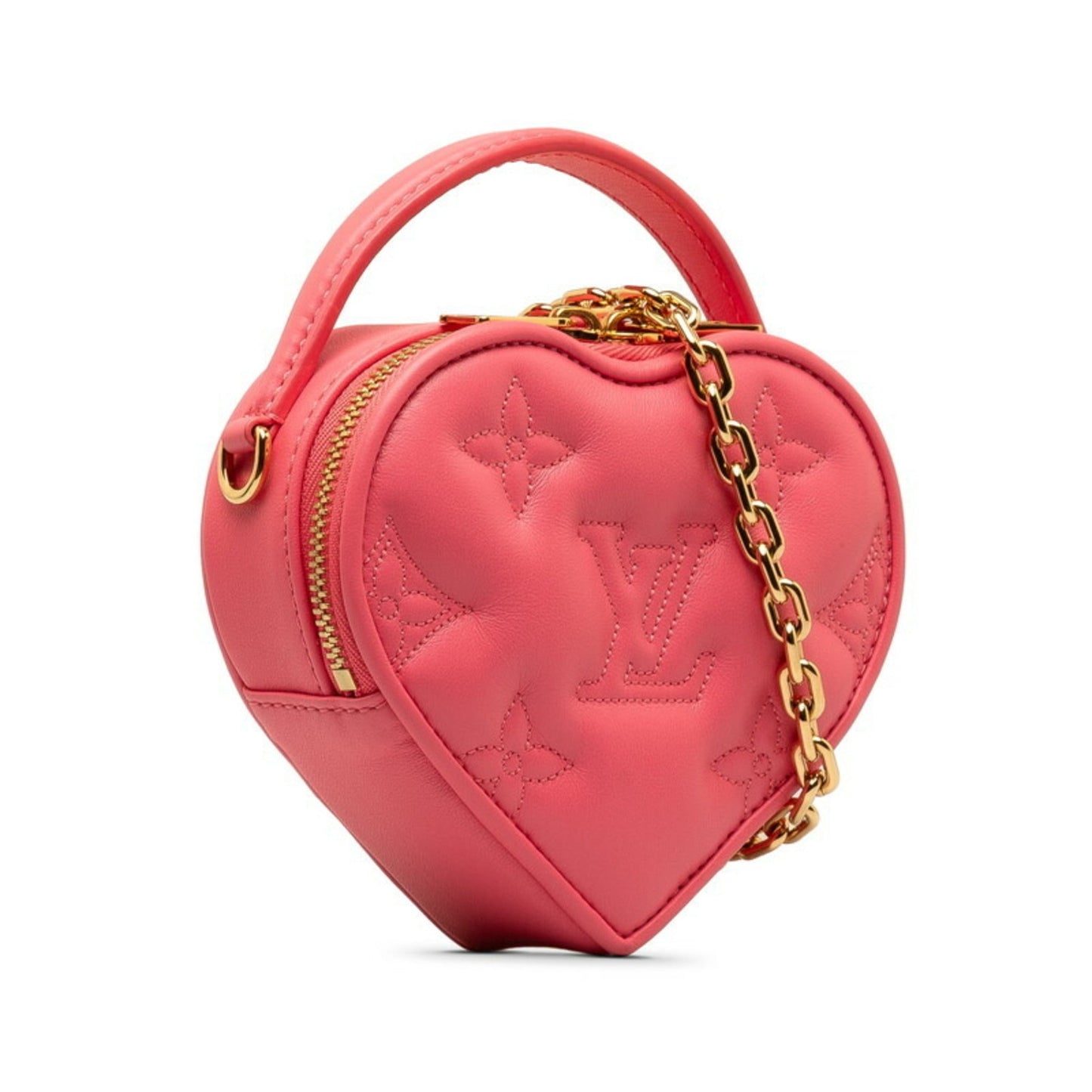 Louis Vuitton Pink Leather Handbag Shoulder Bag