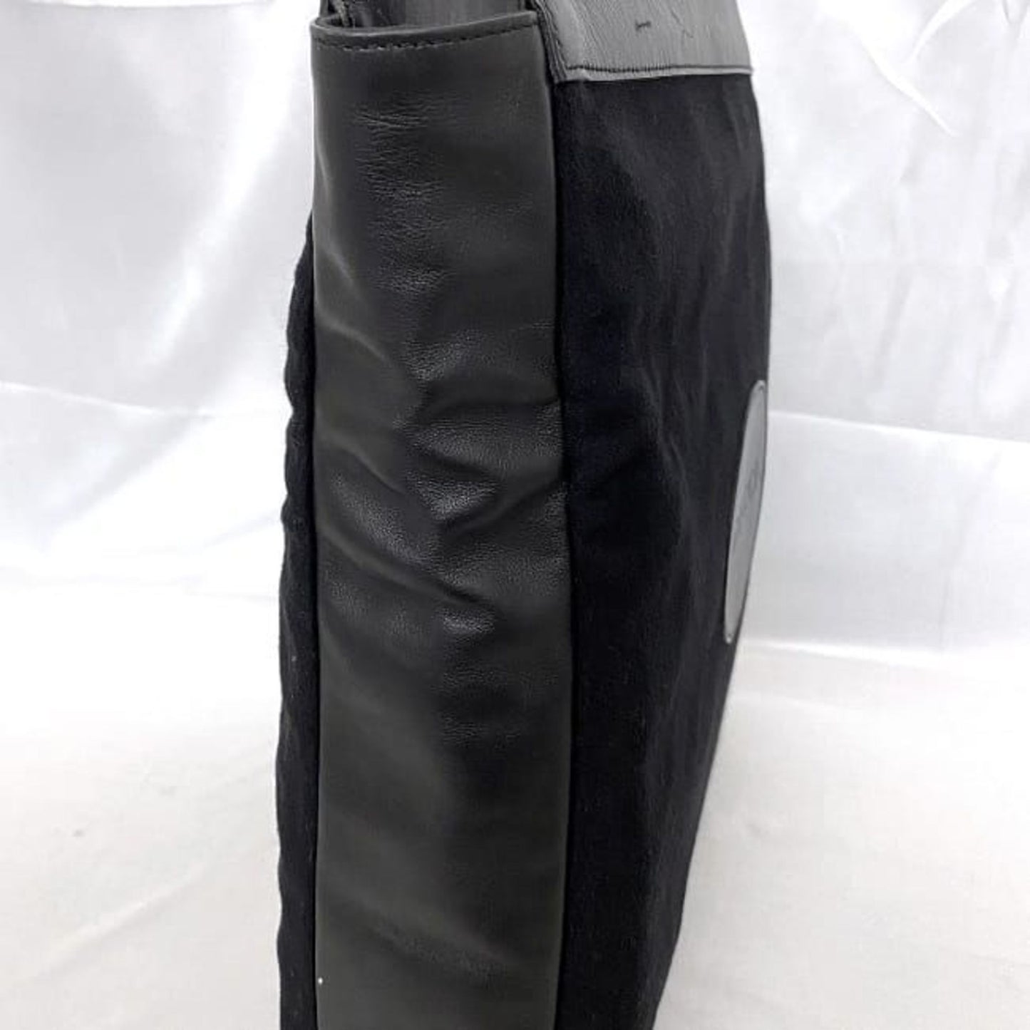 Gucci Black Suede Leather Handbag Tote Bag
