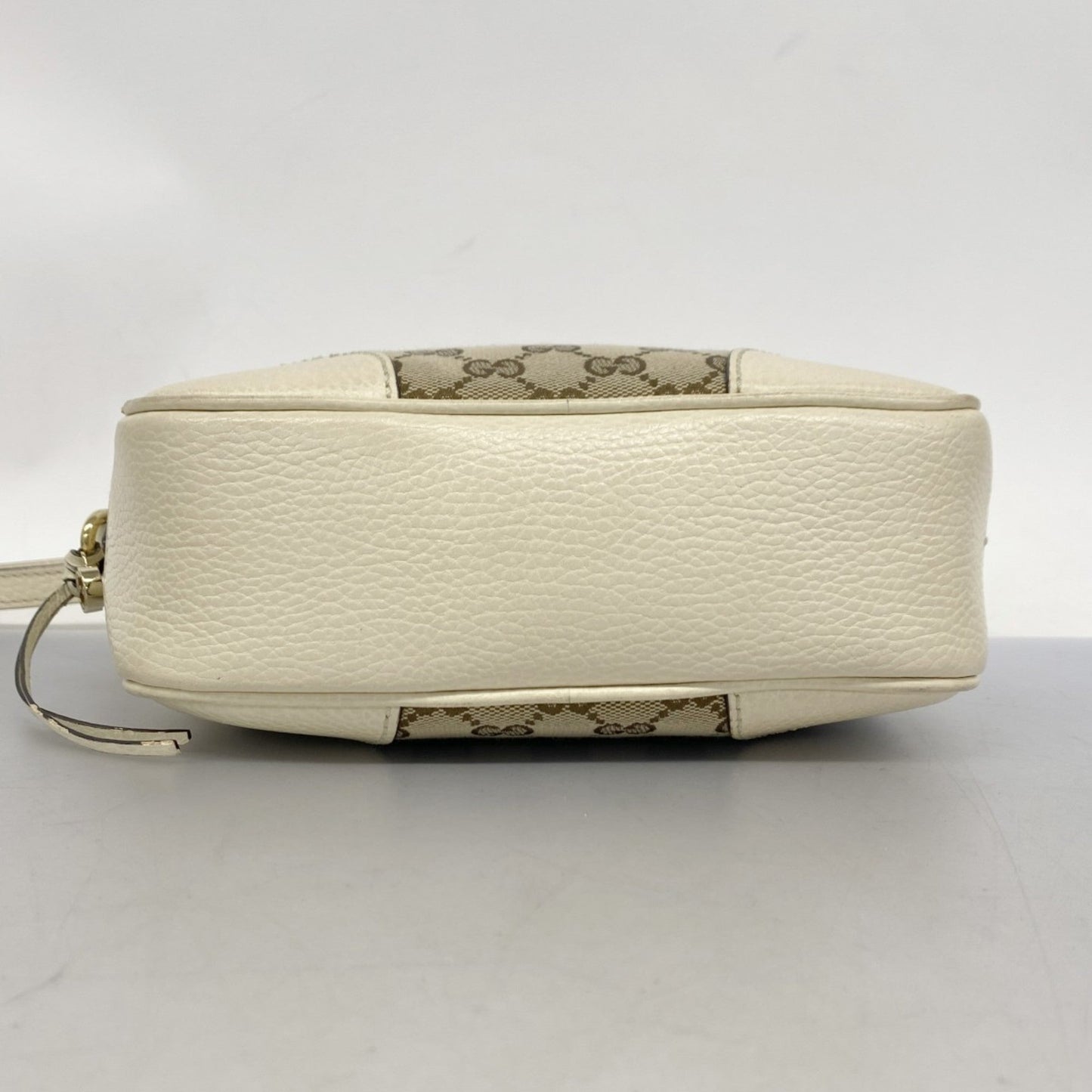 Gucci Brown White Canvas Shoulder Bag