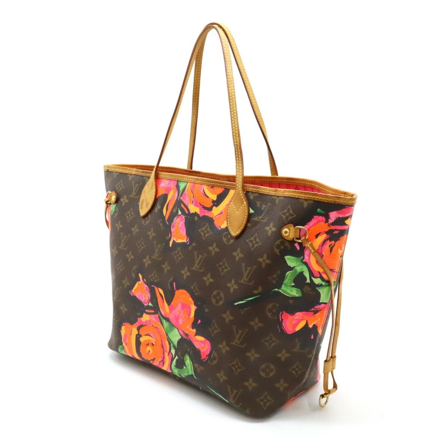 Louis Vuitton Brown Green Monogram Orange Pink Monogram Rose Shoulder Bag Tote Bag