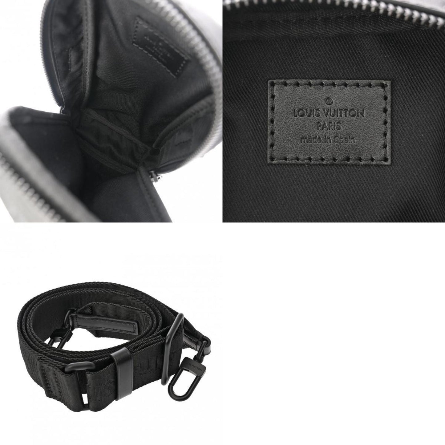 Louis Vuitton Noir Leather Shoulder Bag