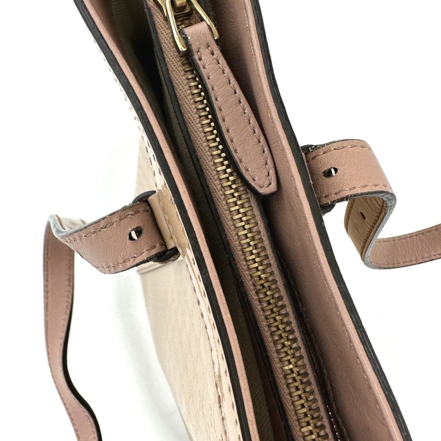 Gucci Beige Patent Leather Tote Bag