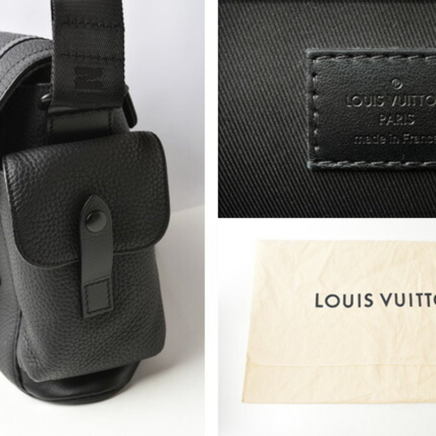Louis Vuitton Black Messenger Bag Shoulder Bag
