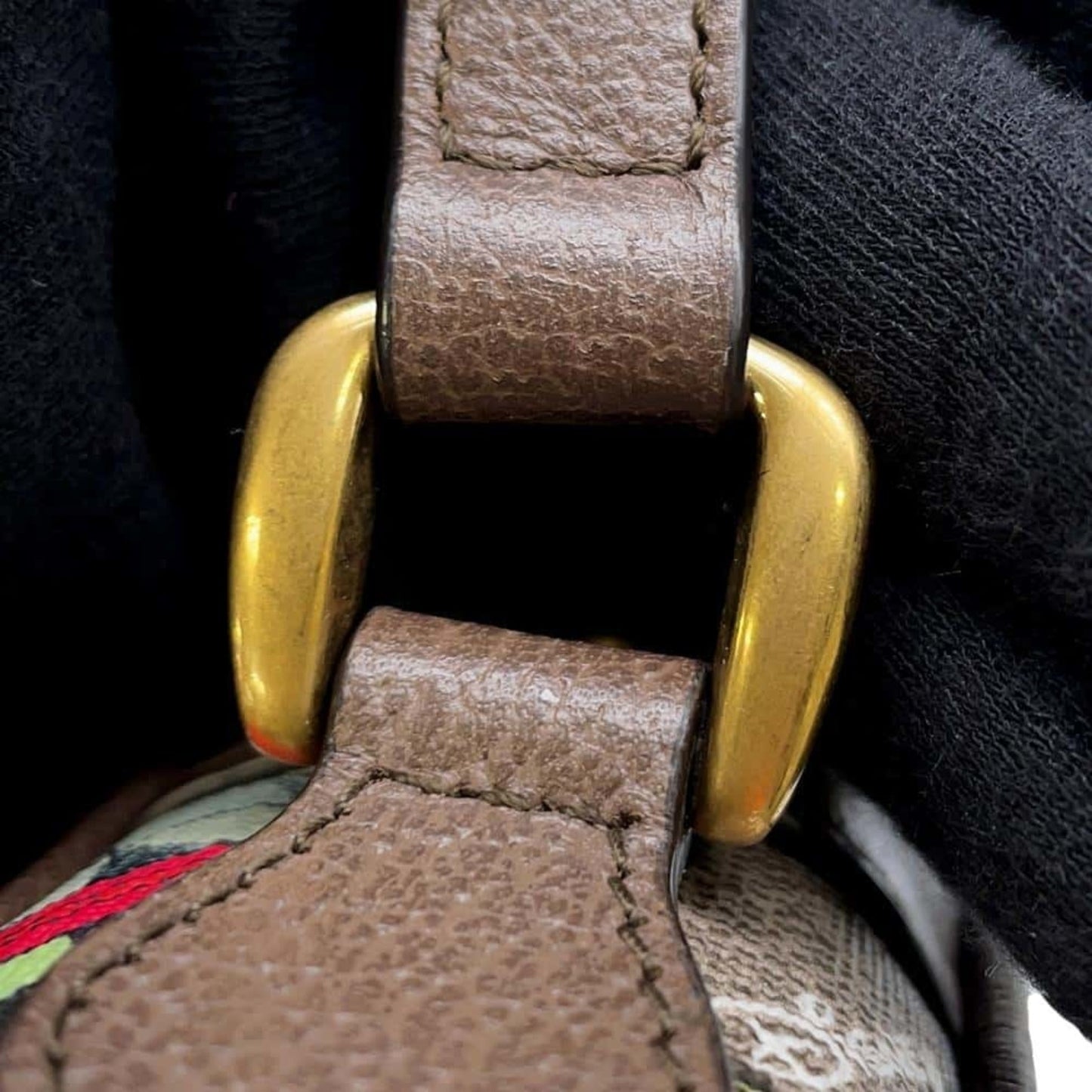 Gucci Beige Brown Gg Supreme Leather Shoulder Bag