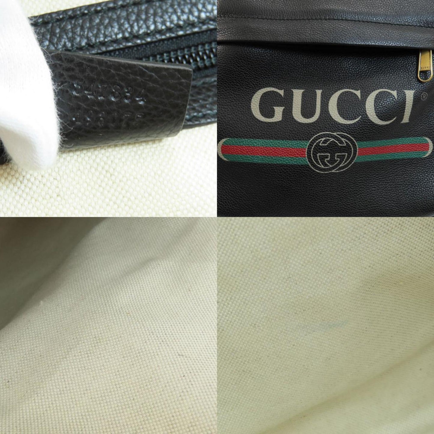 Gucci Black Leather Backpack