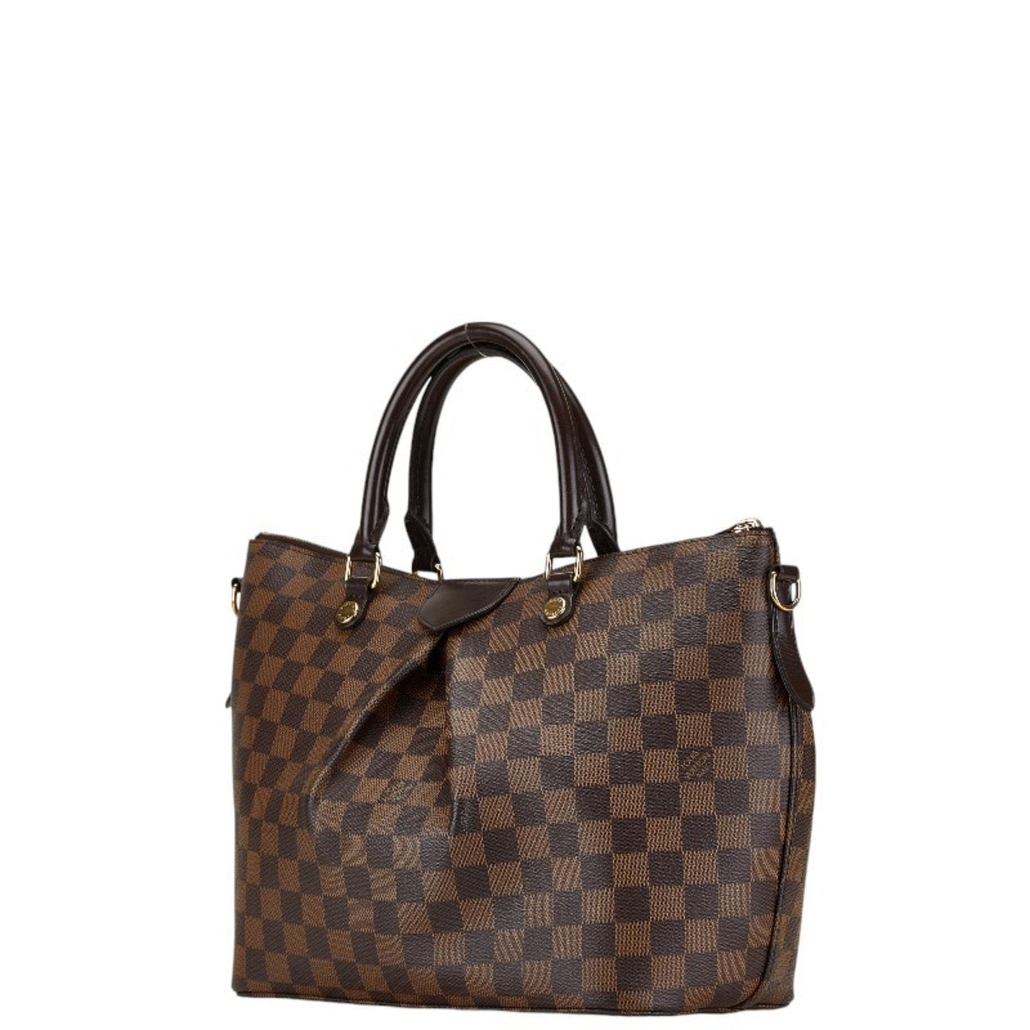 Louis Vuitton Brown Damier Canvas Pvc Leather Handbag Shoulder Bag