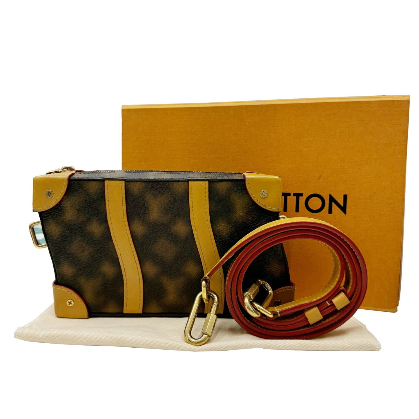 Louis Vuitton Brown Pvc Leather Shoulder Bag