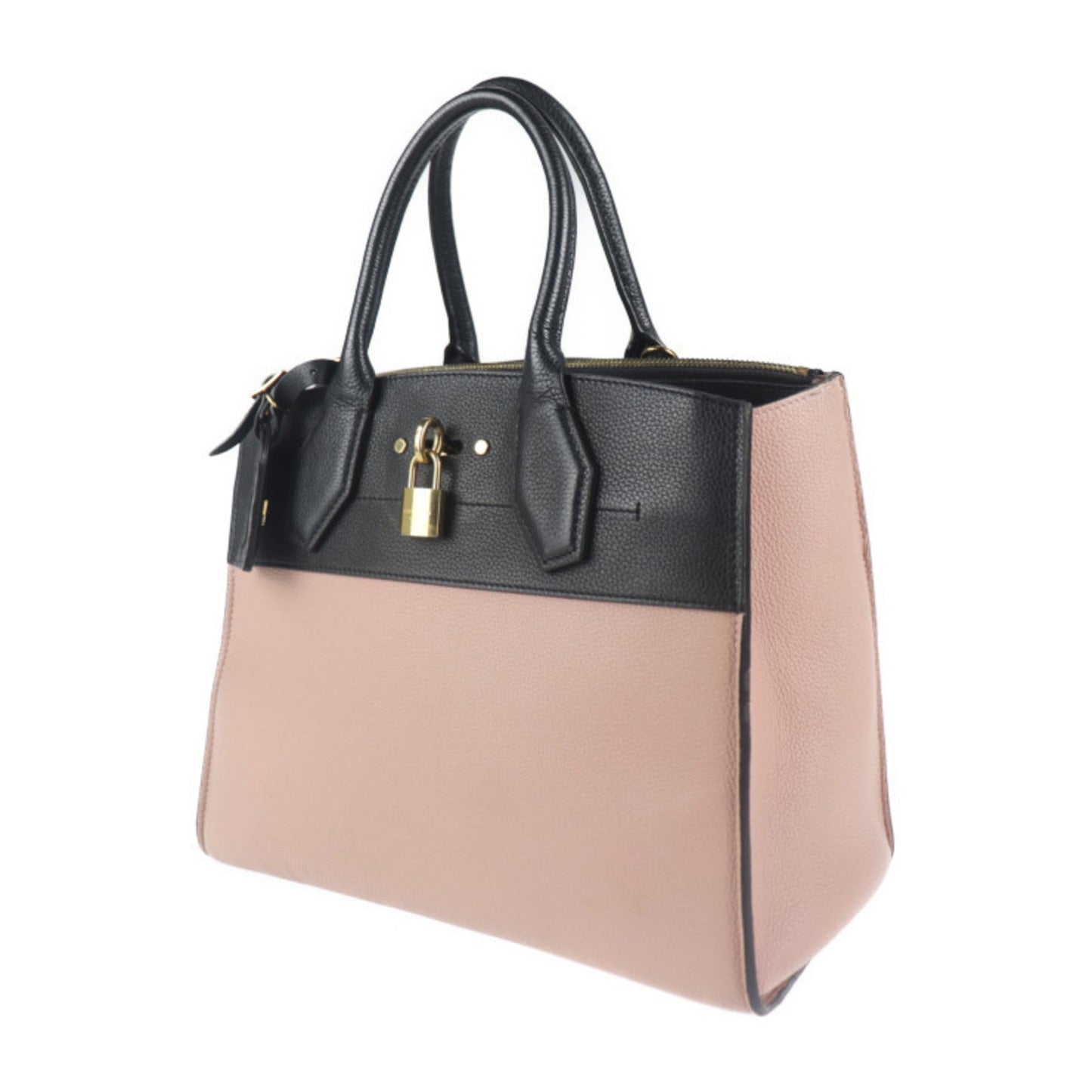 Louis Vuitton Black Magnolia Leather Handbag Shopping Bag Shoulder Bag Tote Bag
