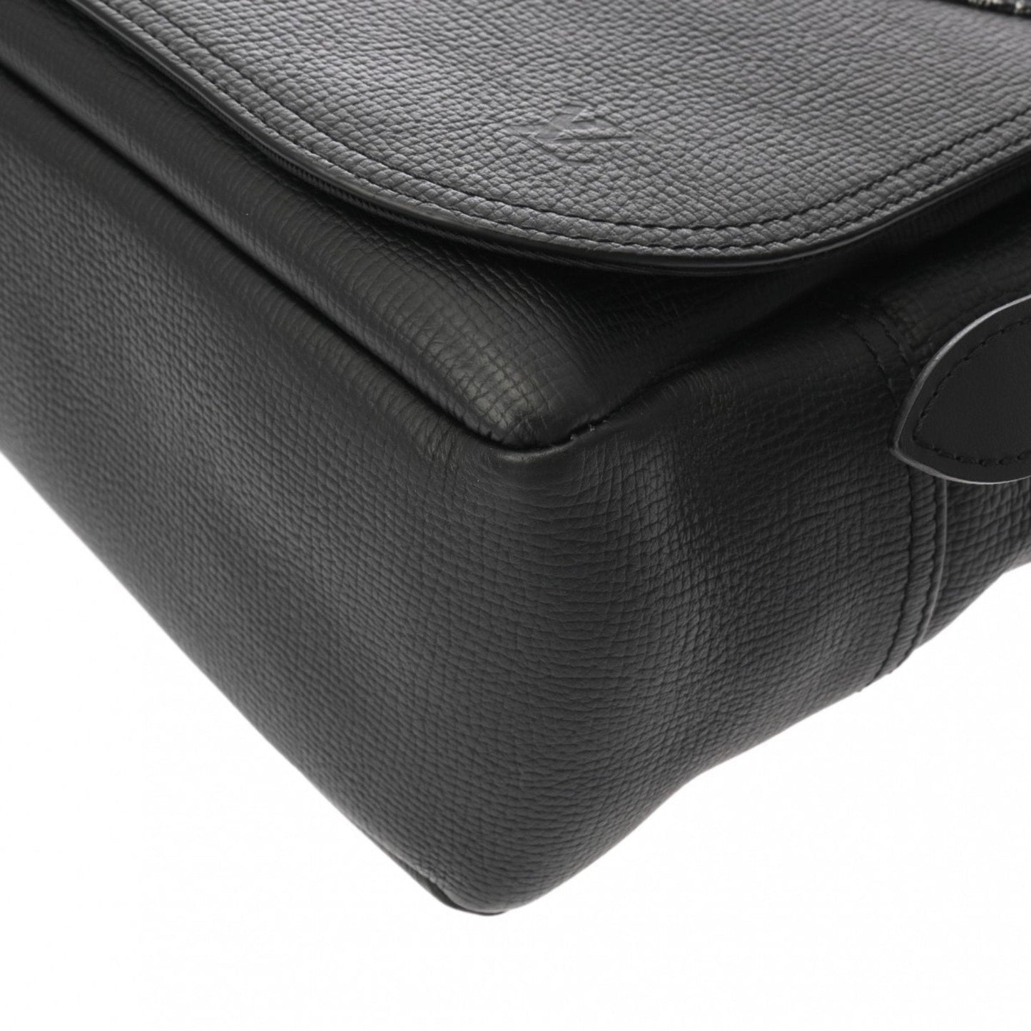Louis Vuitton Black Denim Canvas Leather Shoulder Bag