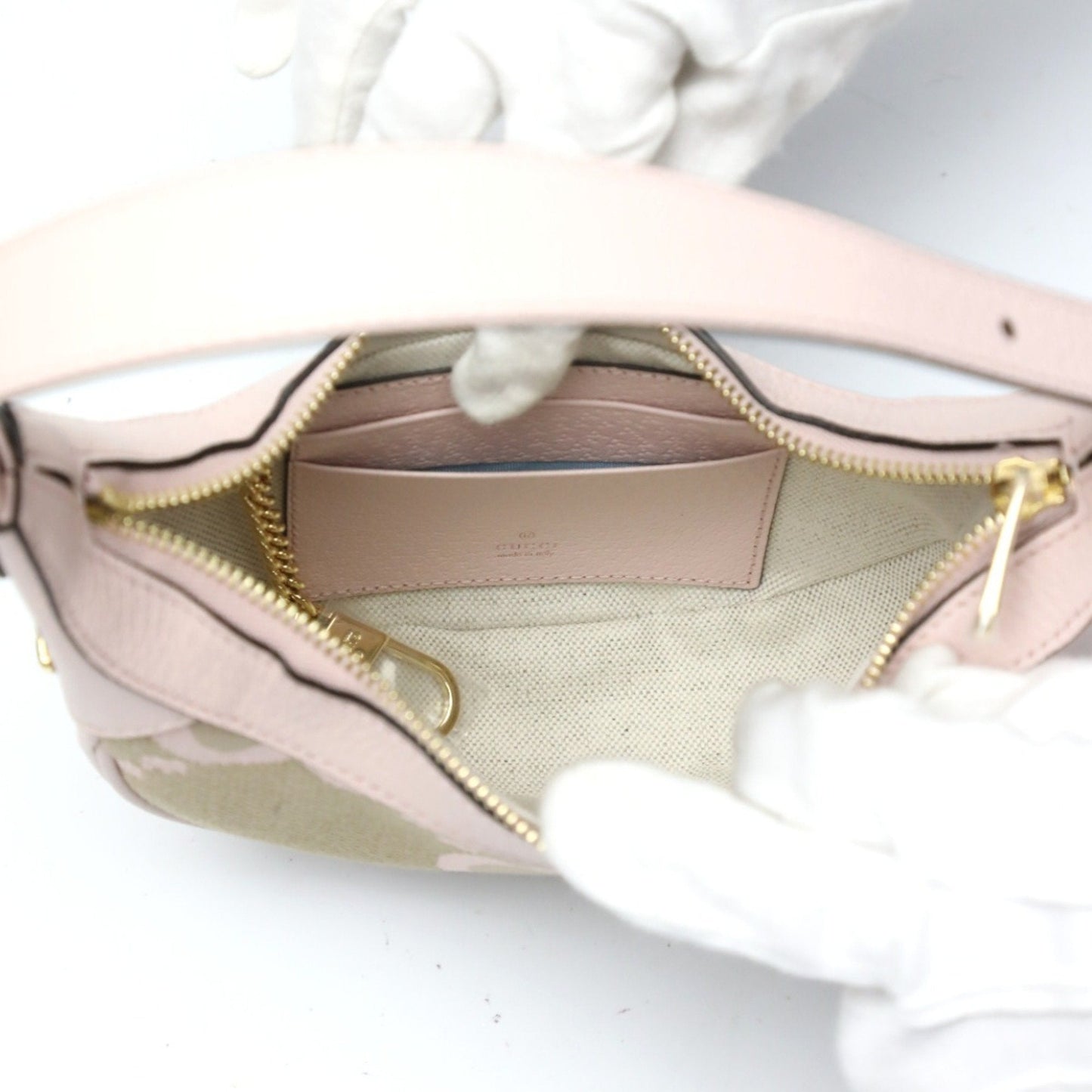 Gucci Pink Gg Canvas Handbag