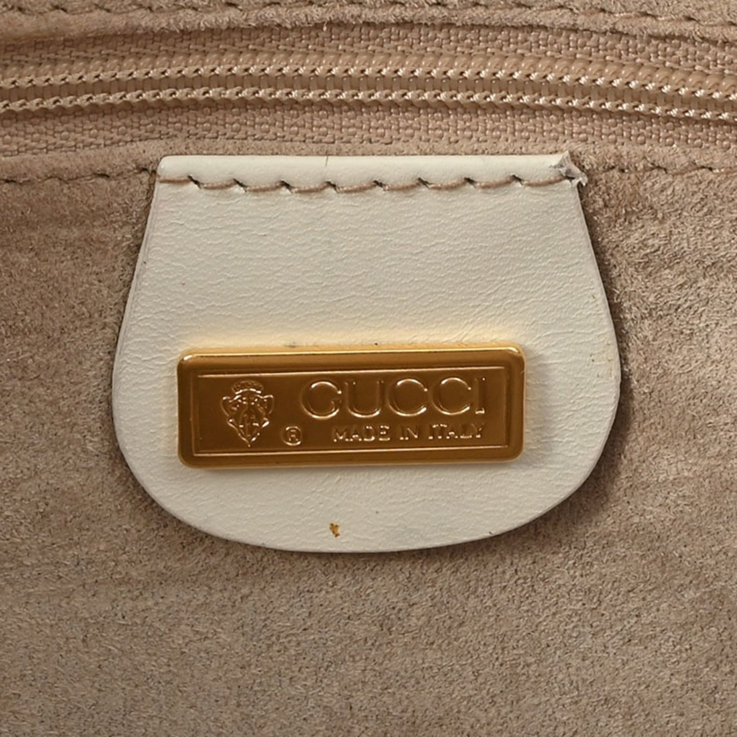Gucci White Leather Pochette Shoulder Bag