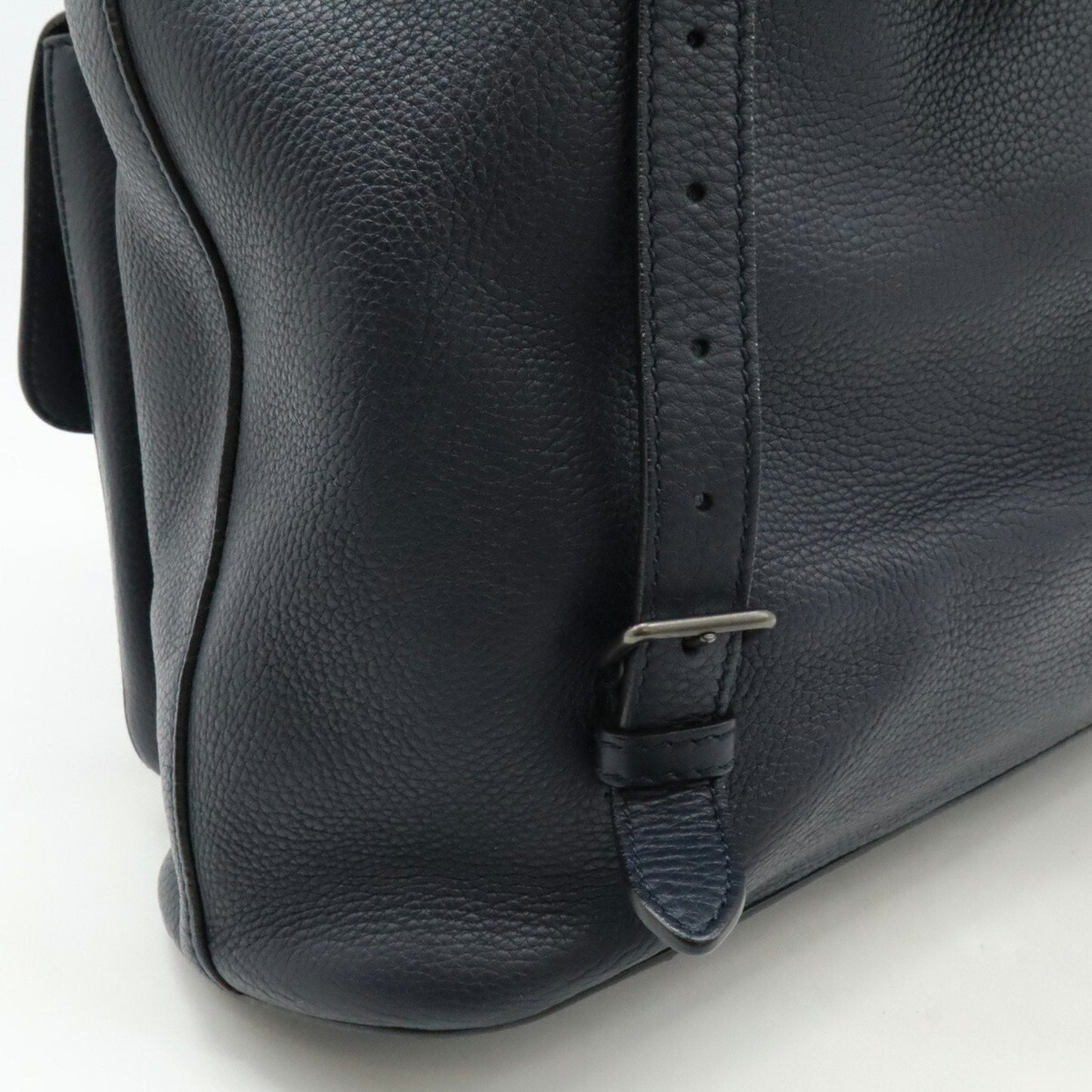Gucci Navy Bamboo Leather Backpack