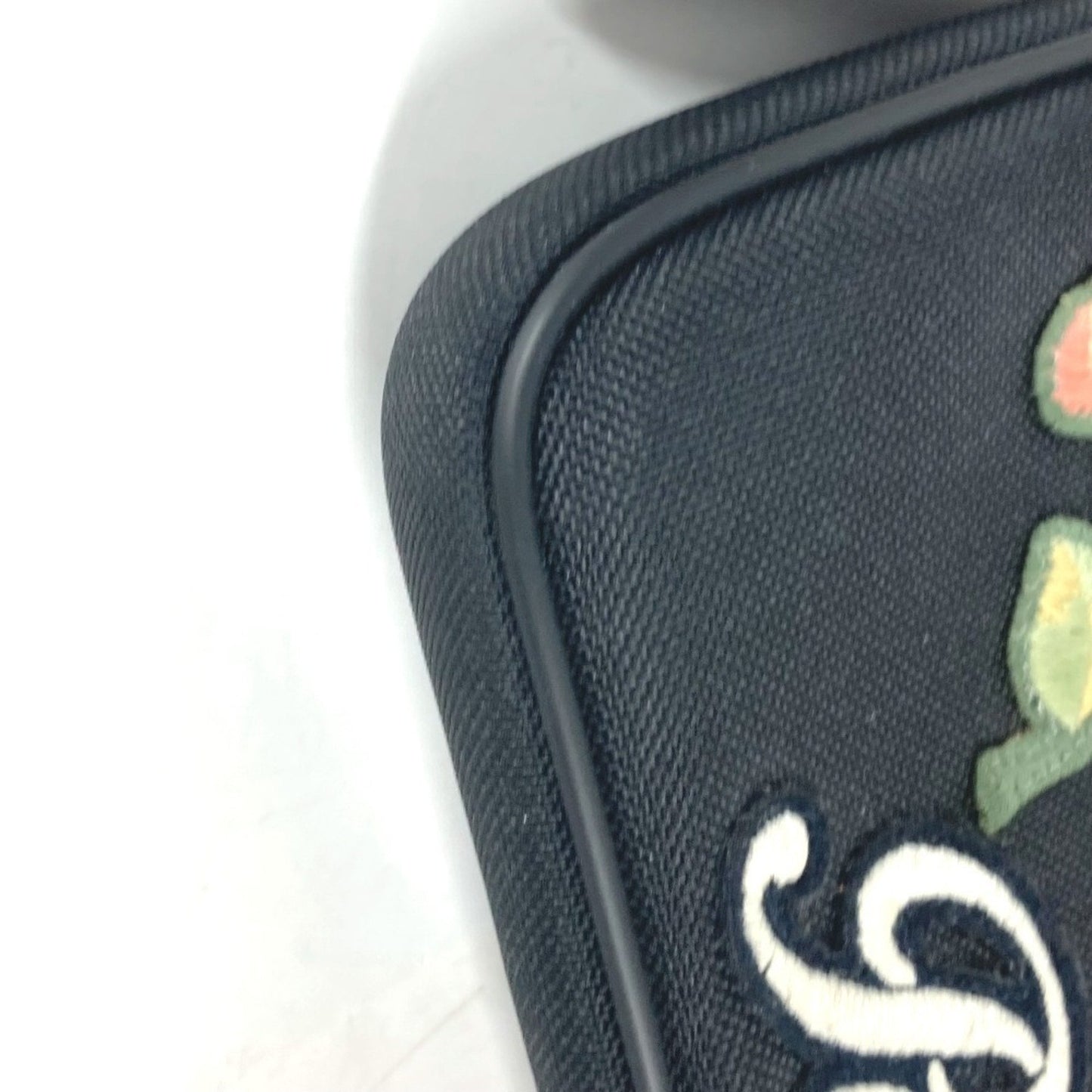 Gucci Black Multi-Color Nylon Clutch Bag Pouch