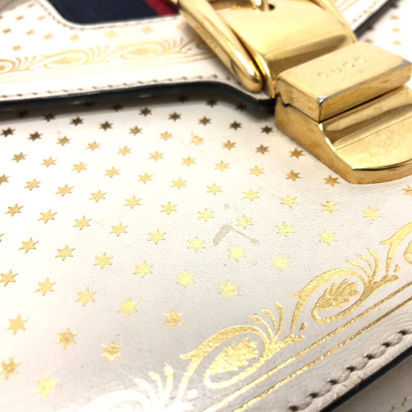 Gucci White Leather Shoulder Bag