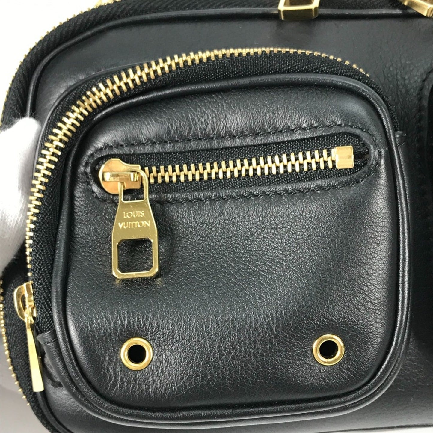 Louis Vuitton Black Leather Shoulder Bag