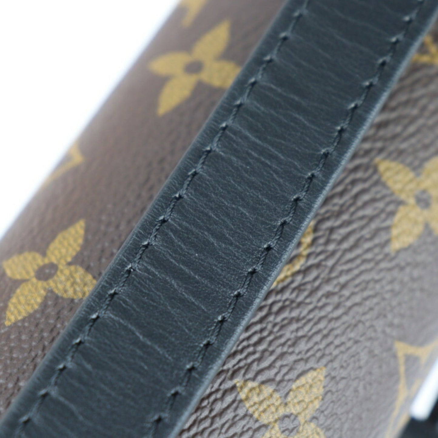 Louis Vuitton Black Brown Orange Monogram Canvas Leather Pochette Shoulder Bag