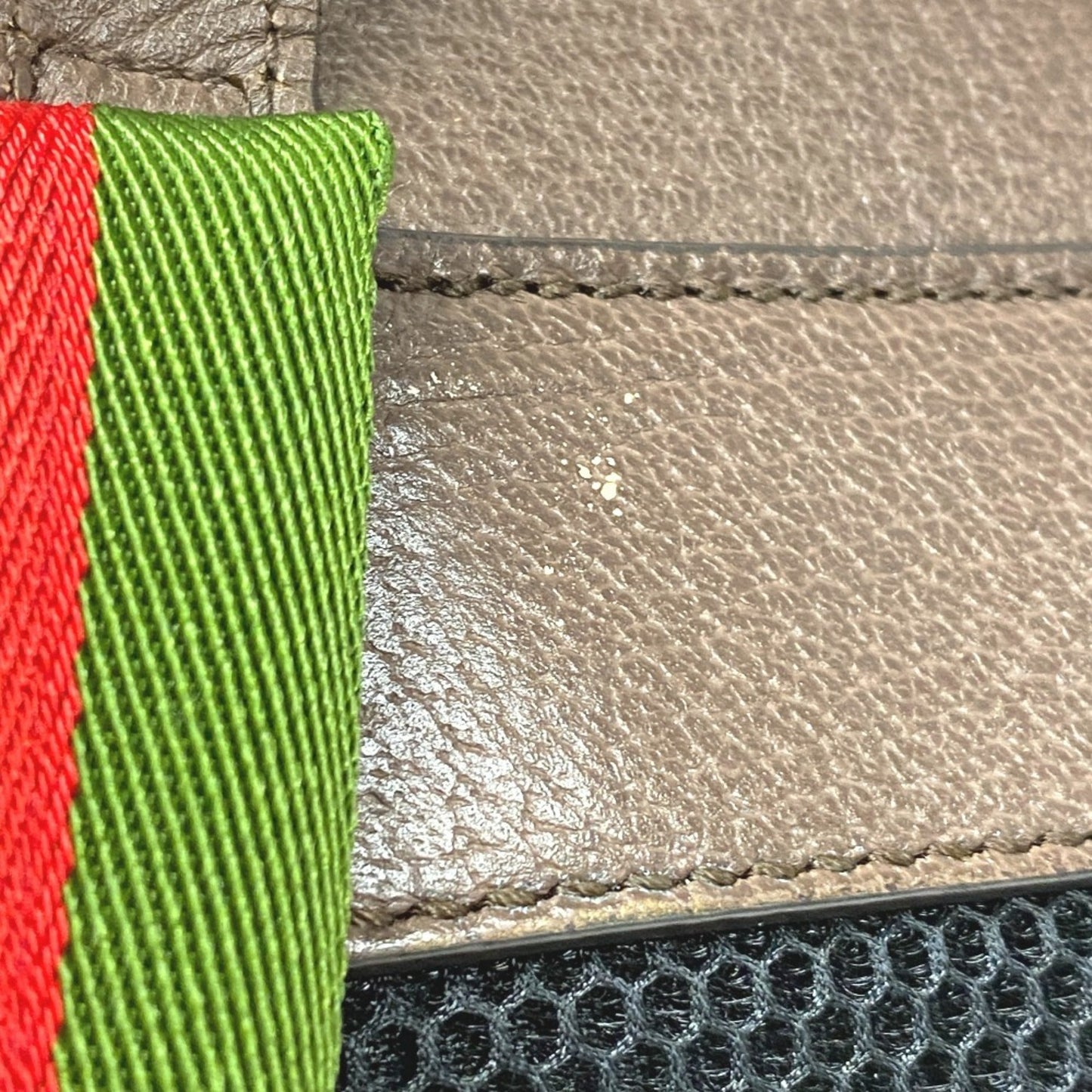 Gucci Brown Canvas Leather Backpack