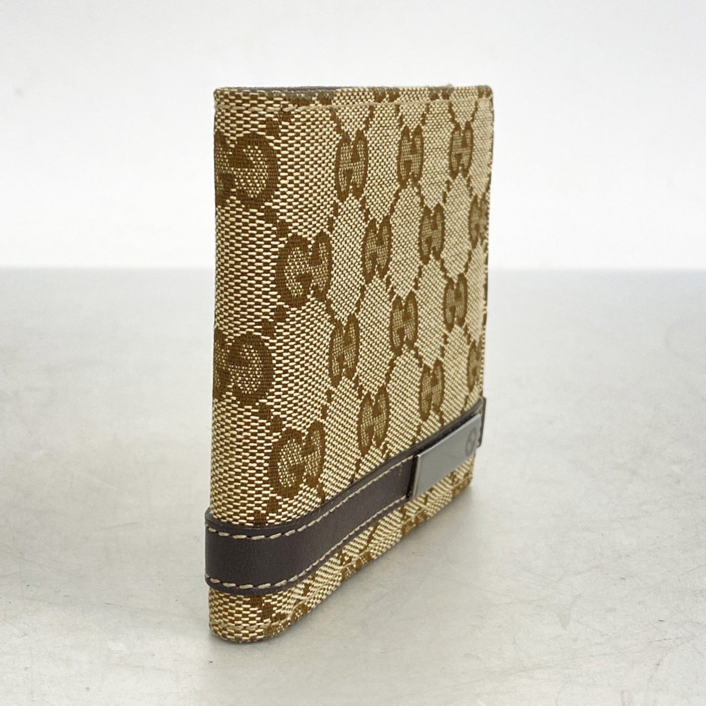 Gucci Brown Canvas Bill Wallet (Bi-Fold)