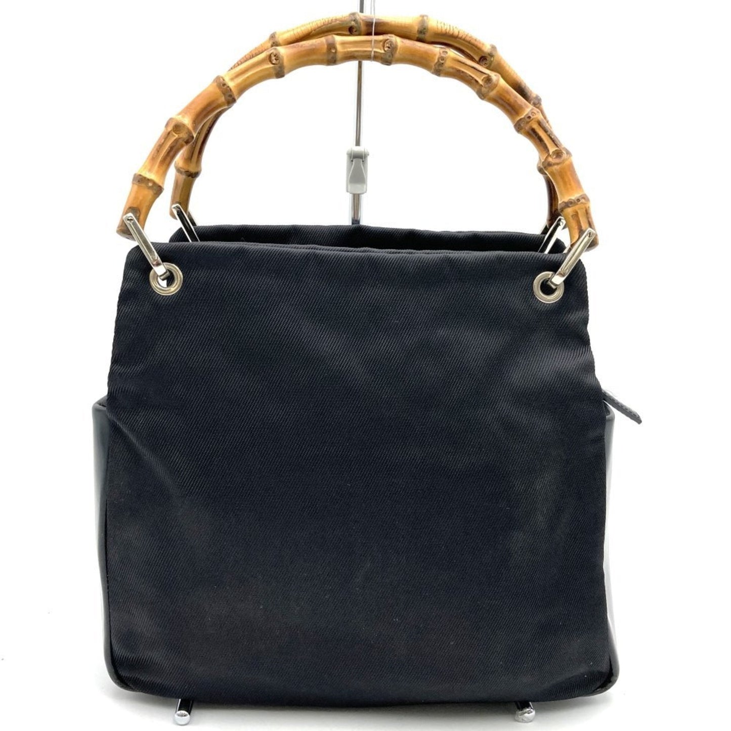 Gucci Bamboo Black Nylon Handbag