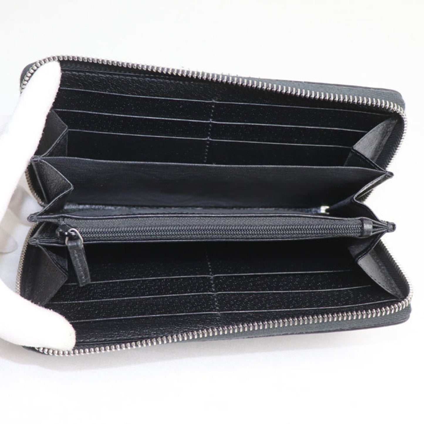 Gucci Black Leather Long Wallet (Bi-Fold)