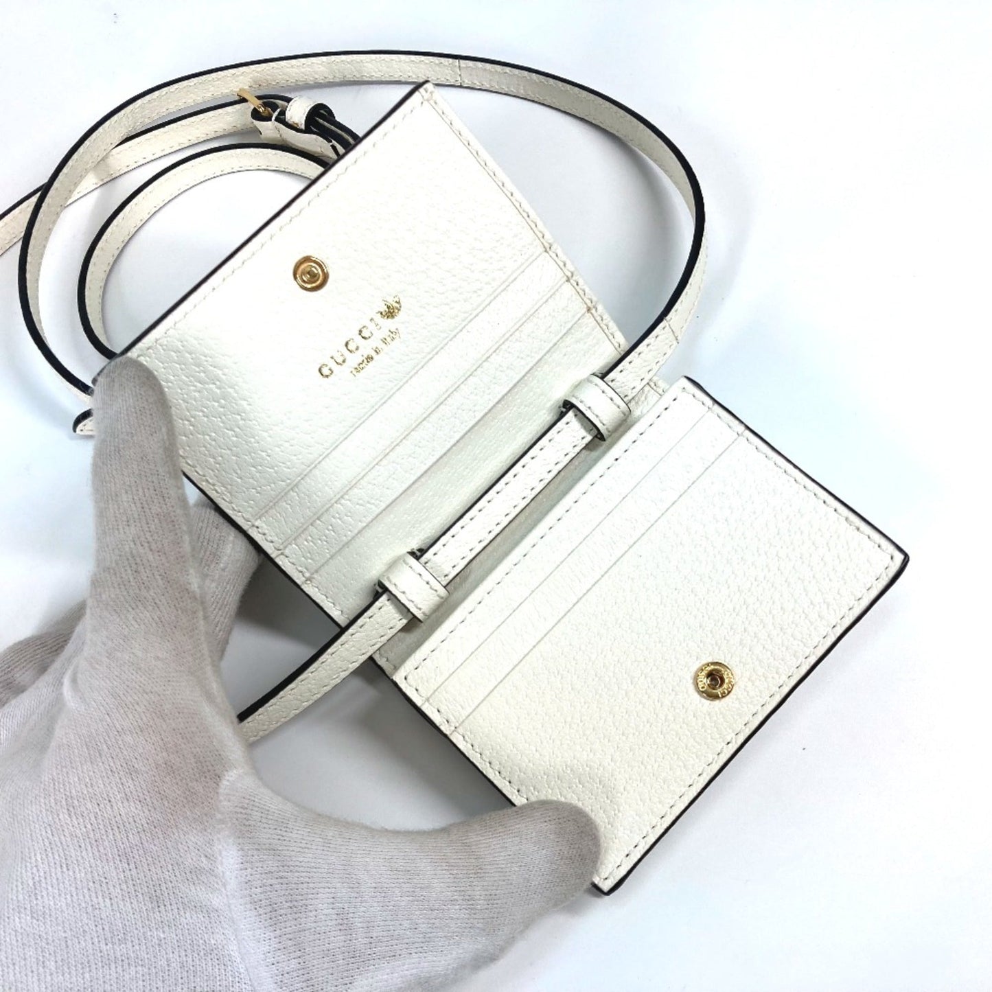 Gucci White Leather Wallet (Bi-Fold)