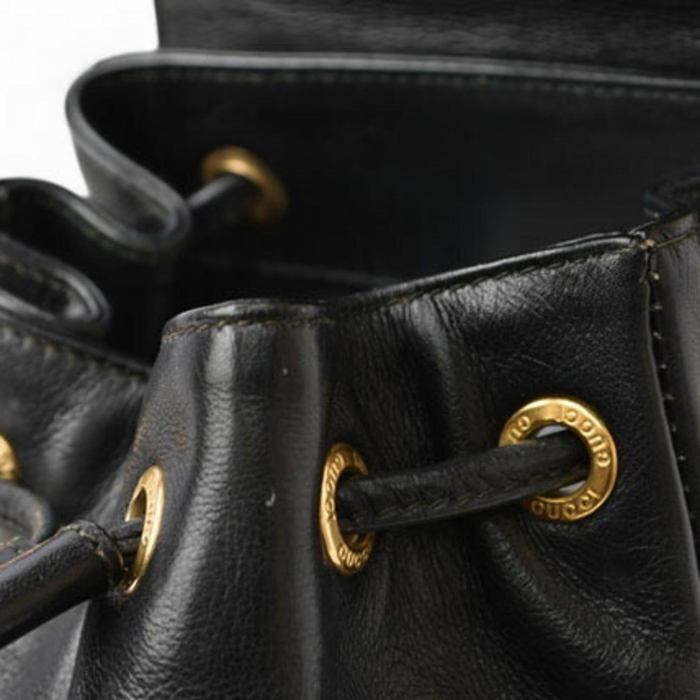 Gucci Black Leather Backpack