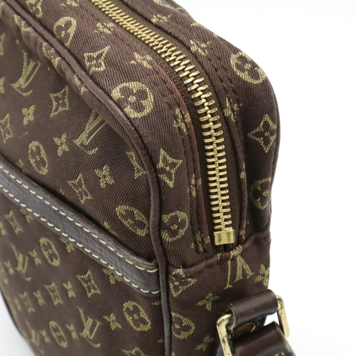 Louis Vuitton Brown Ebene Canvas Leather Pochette Shoulder Bag