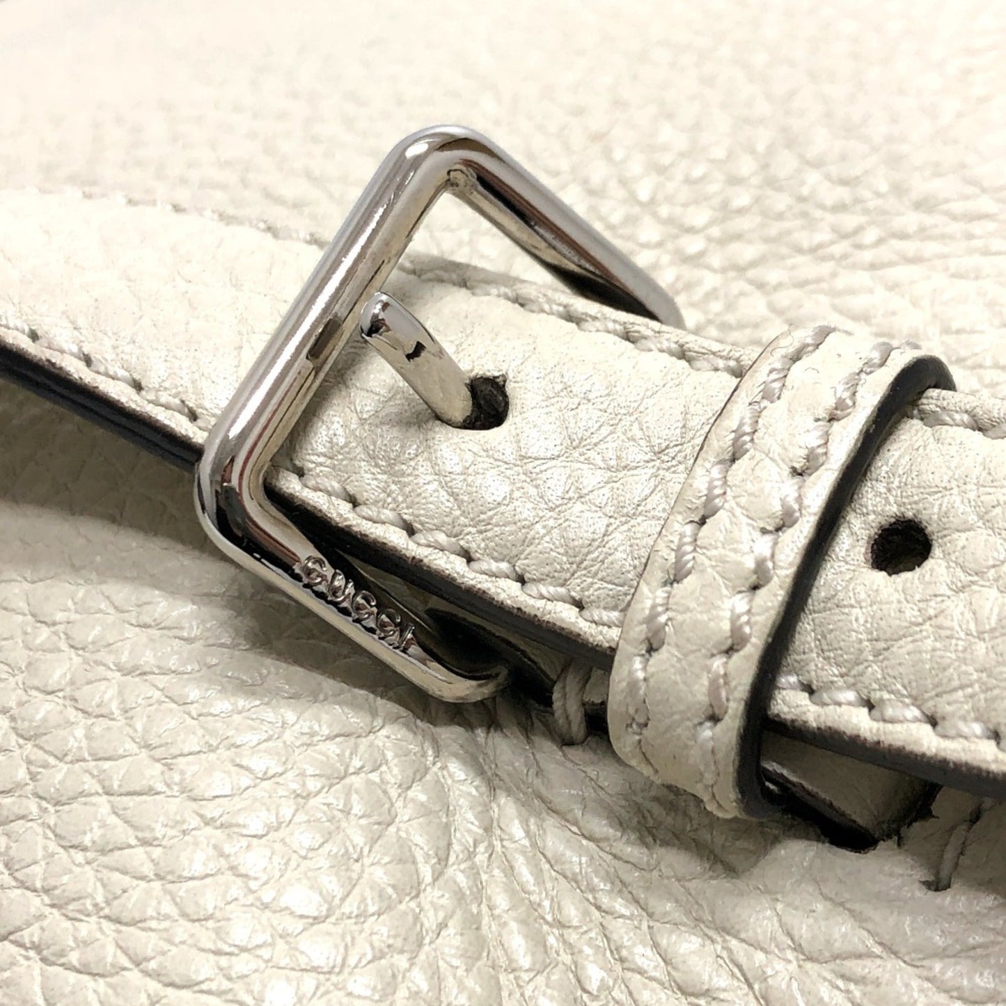 Gucci White Leather Backpack