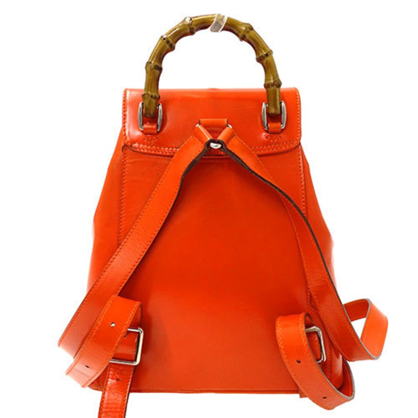 Gucci Orange Leather Backpack
