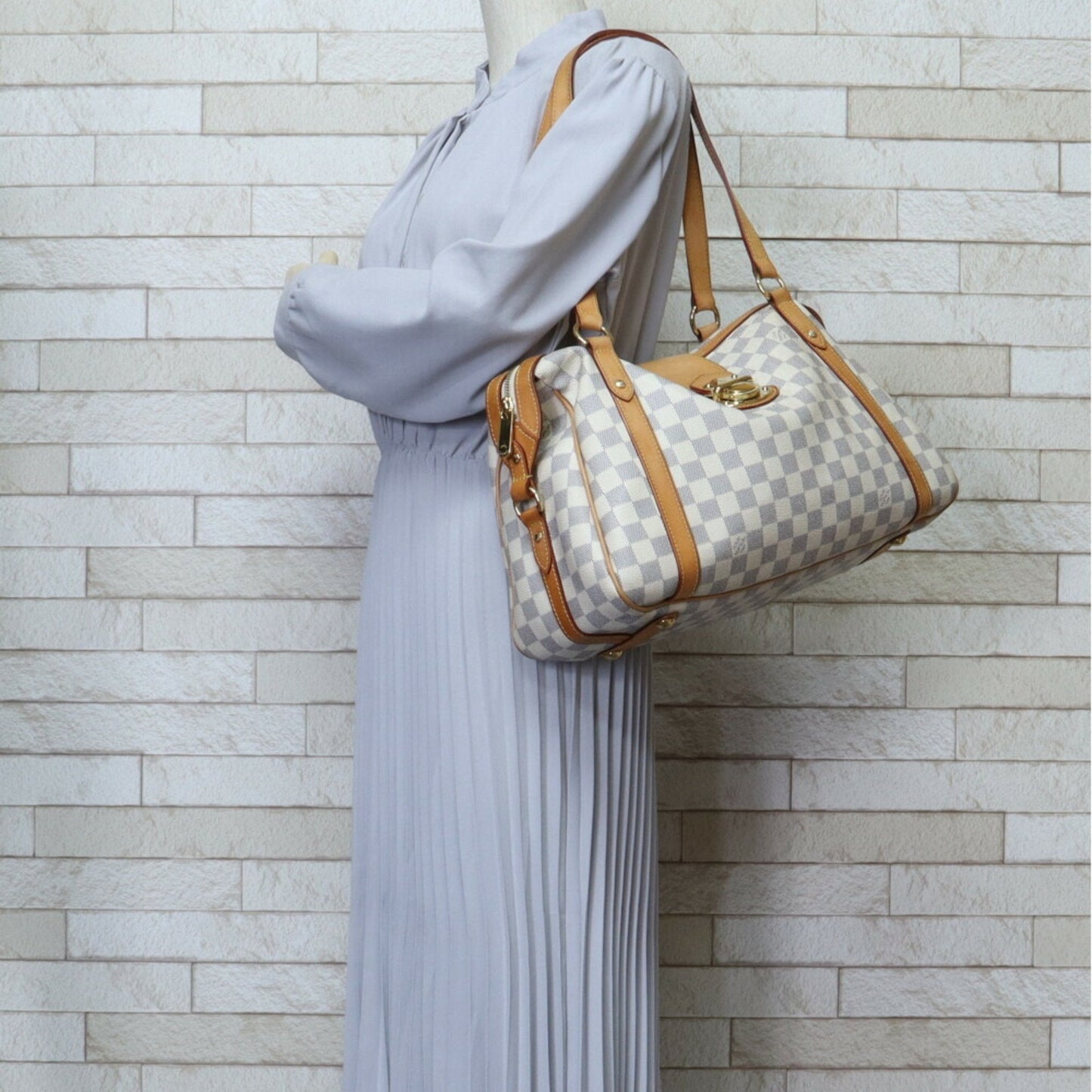 Louis Vuitton White Damier Azur Shoulder Bag