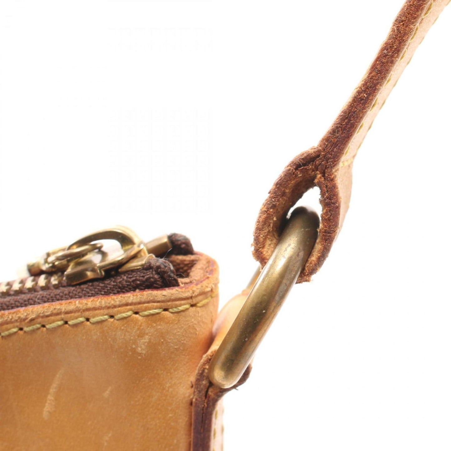 Louis Vuitton Brown Coated Canvas Leather Shoulder Bag