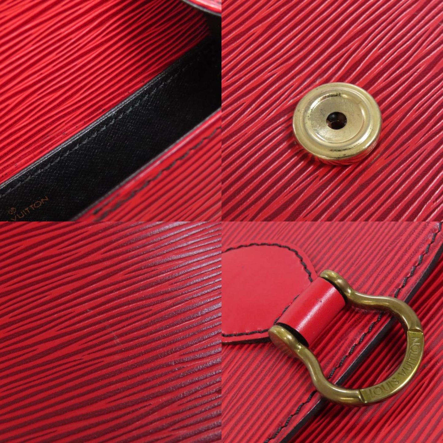Louis Vuitton Red Color Epi Leather Shoulder Bag