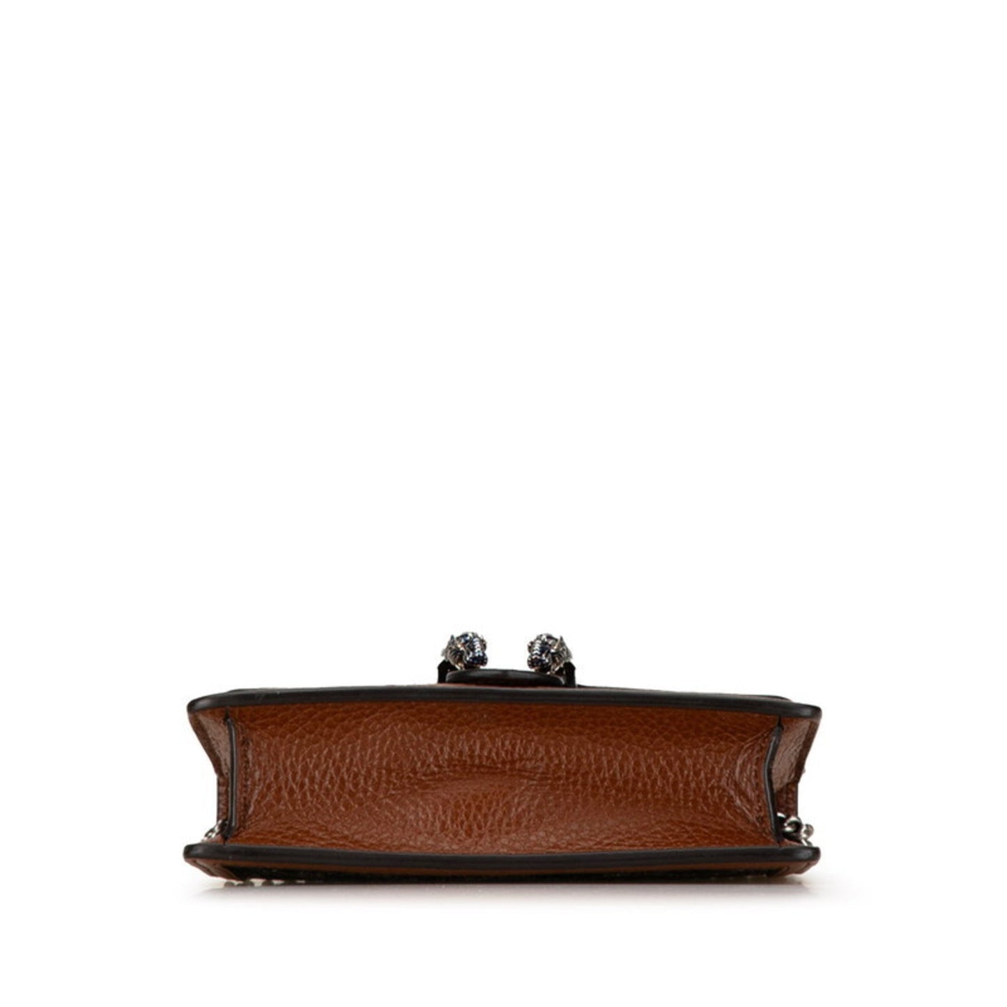 Gucci Brown Navy Denim Leather Shoulder Bag