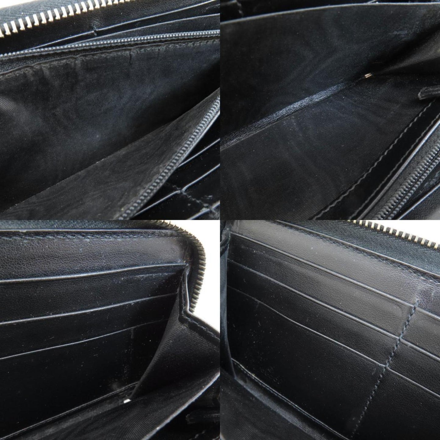 Gucci Black Leather Long Wallet (Bi-Fold)
