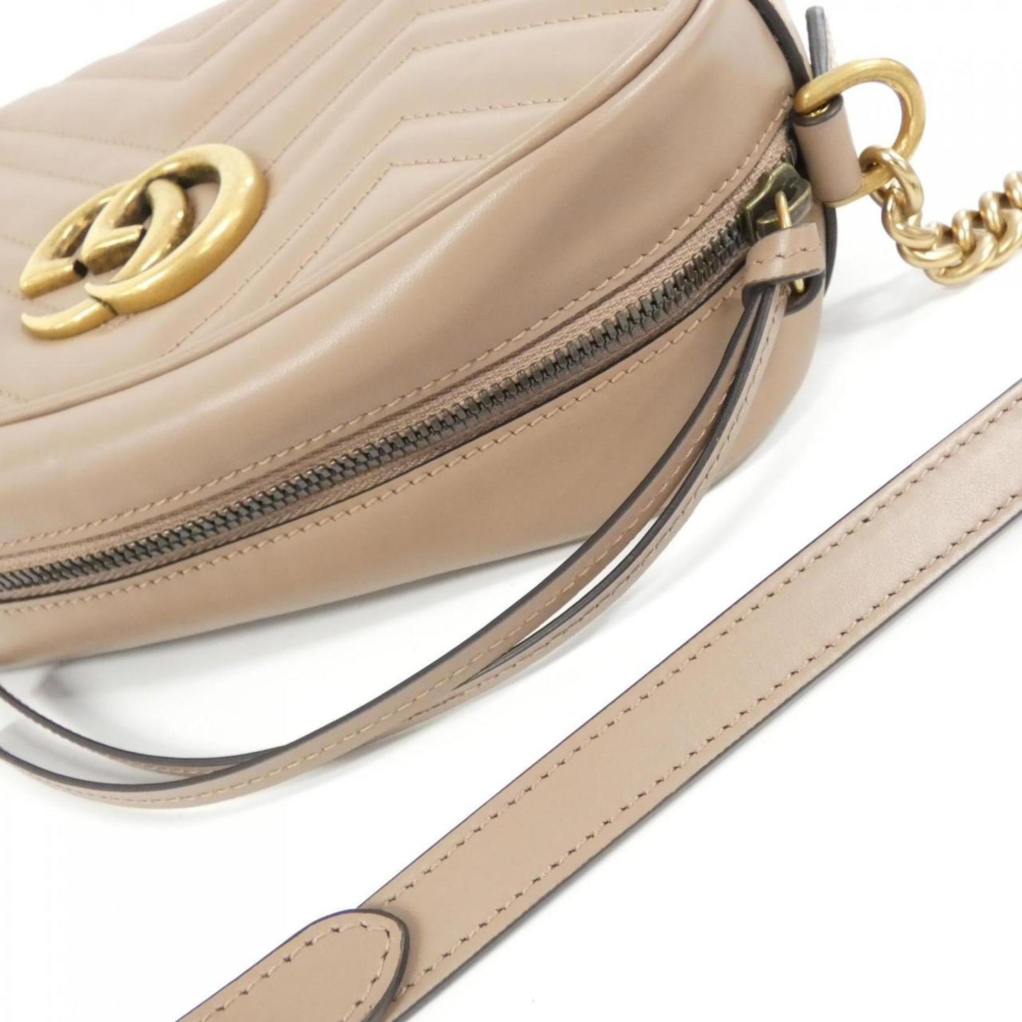 Gucci Gg Marmont Gold Quilting Shoulder Bag