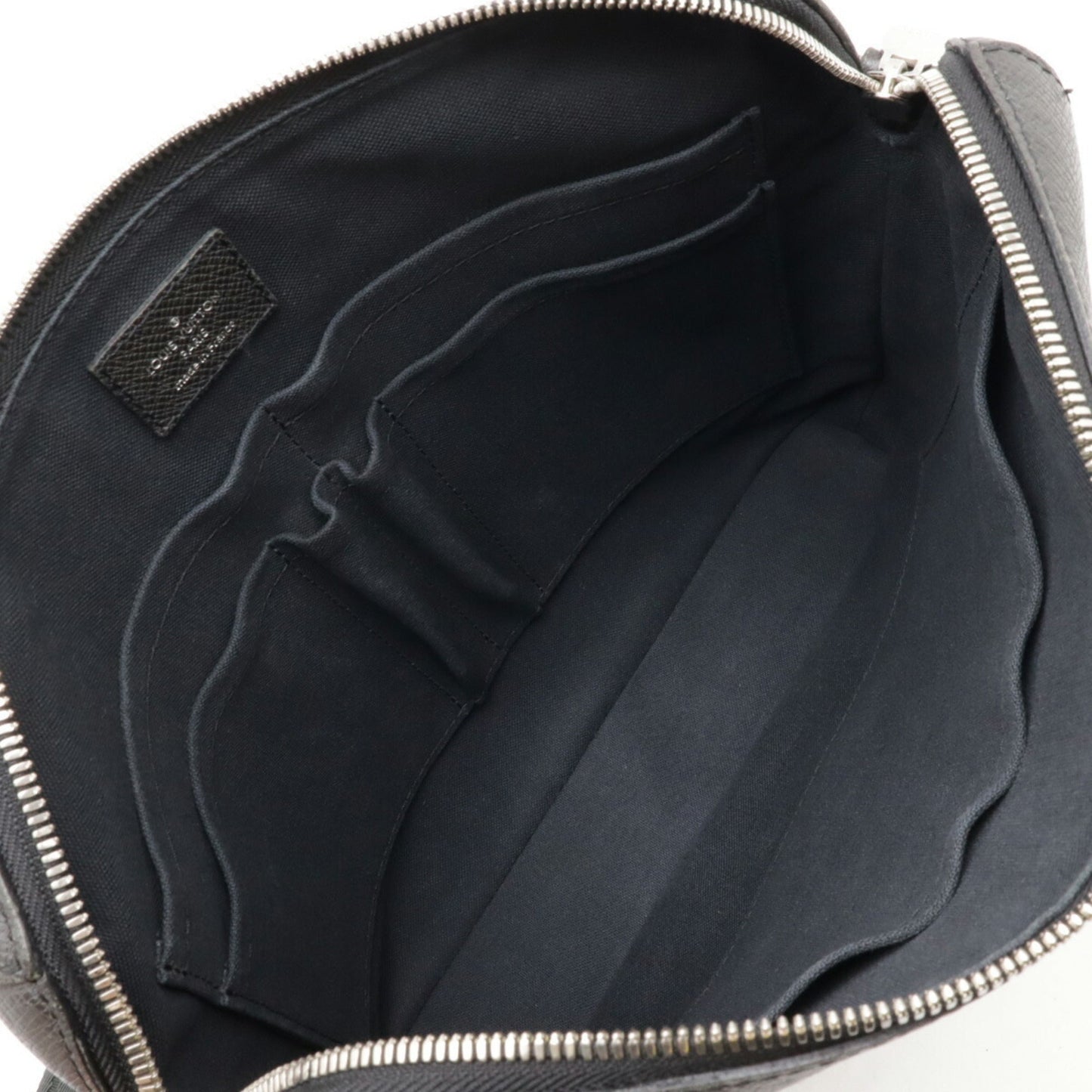 Louis Vuitton Ardoise Black Taiga Leather Shoulder Bag
