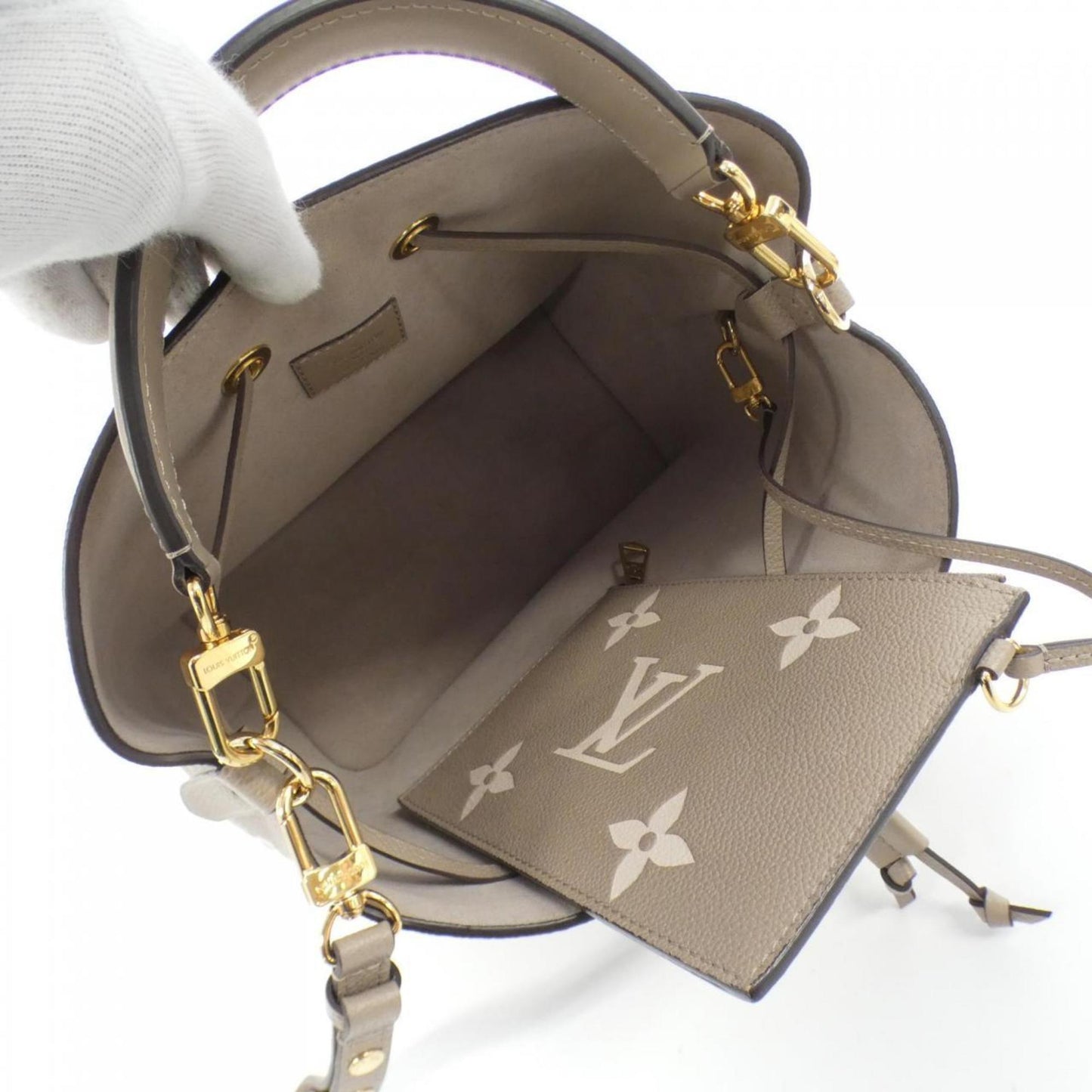 Louis Vuitton Cream Tourterelle Leather Shoulder Bag