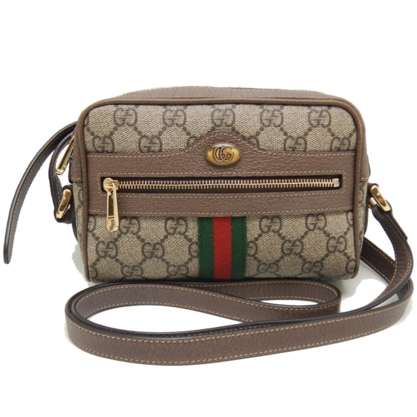 Gucci Beige Brown Gg Supreme Canvas Shoulder Bag