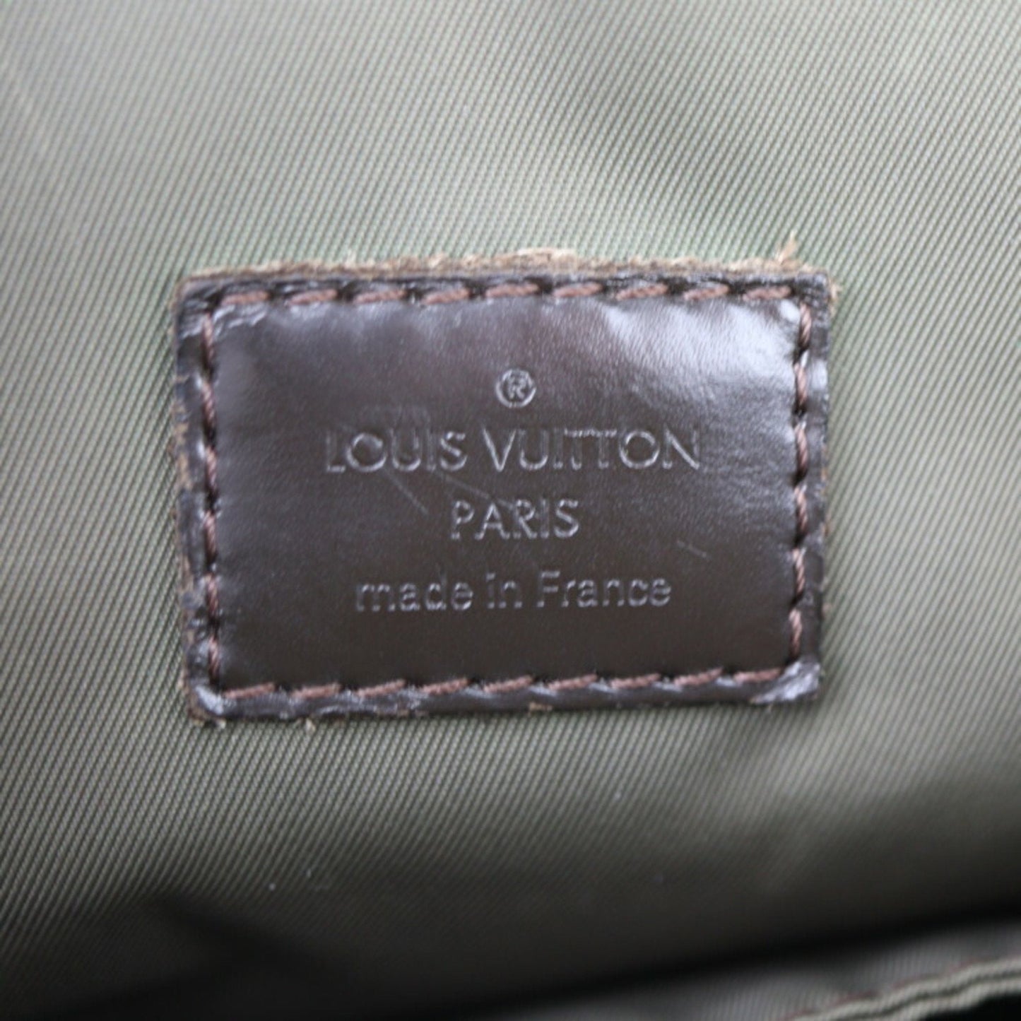 Louis Vuitton Black Brown Damier Geant Leather Messenger Bag Shoulder Bag