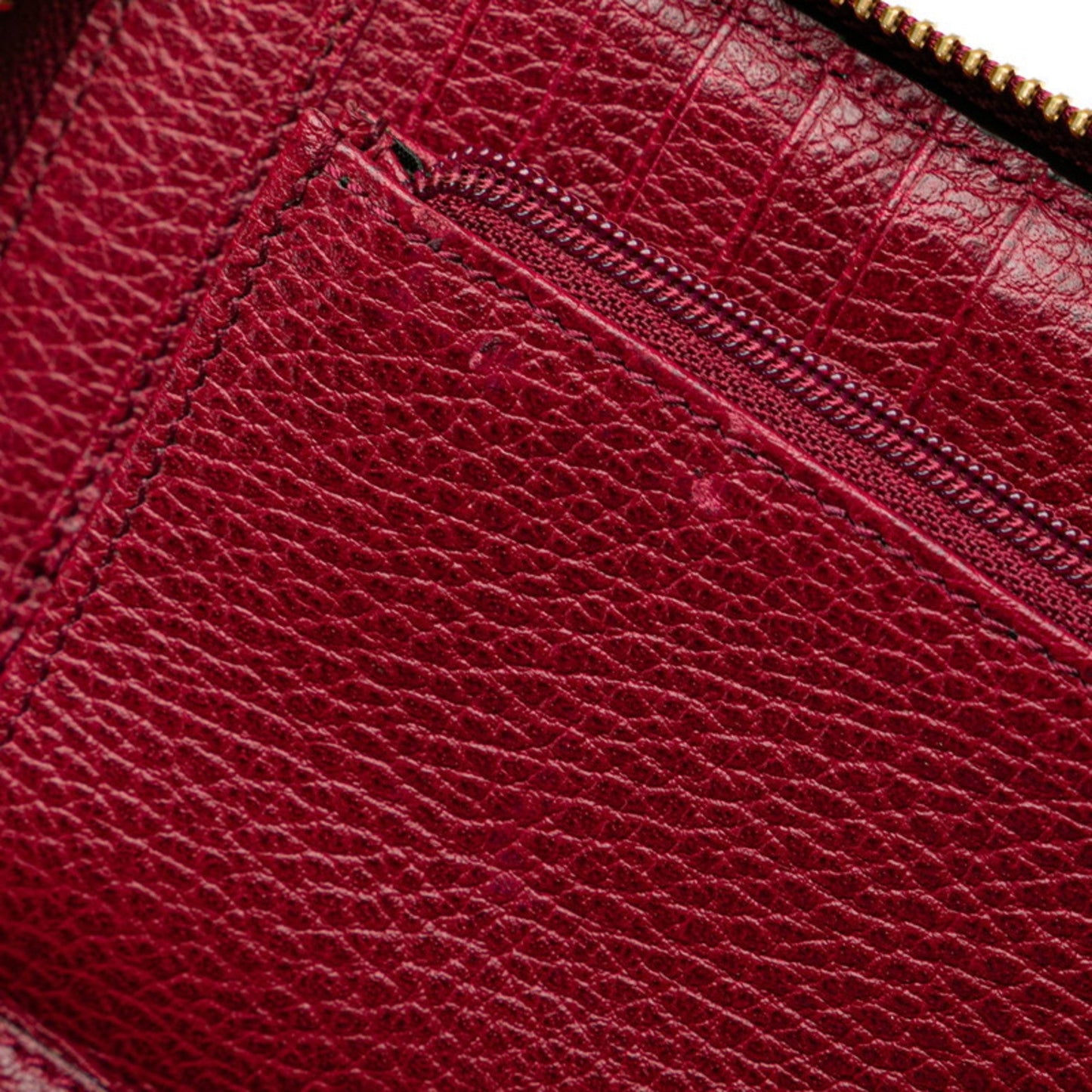 Gucci Wine Leather Long Wallet (Bi-Fold)