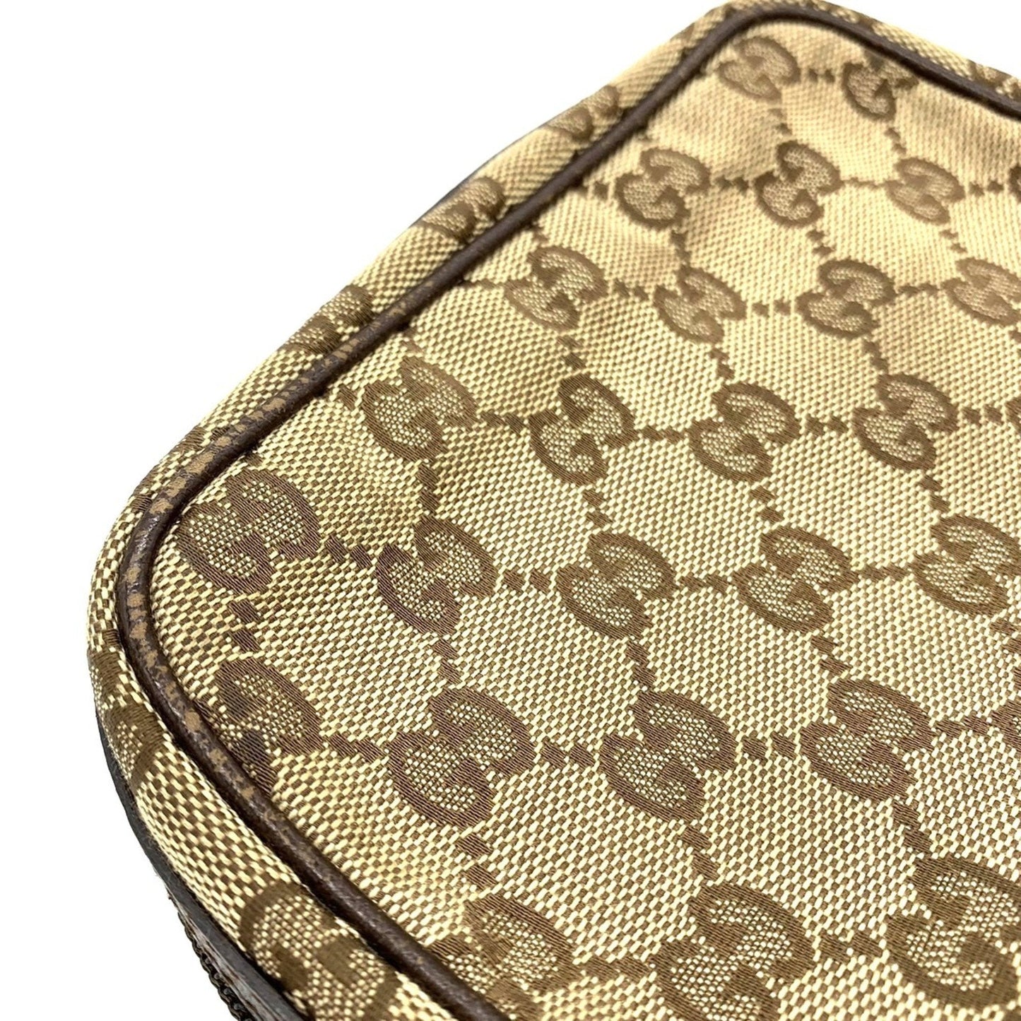 Gucci Beige Gg Canvas Pouch