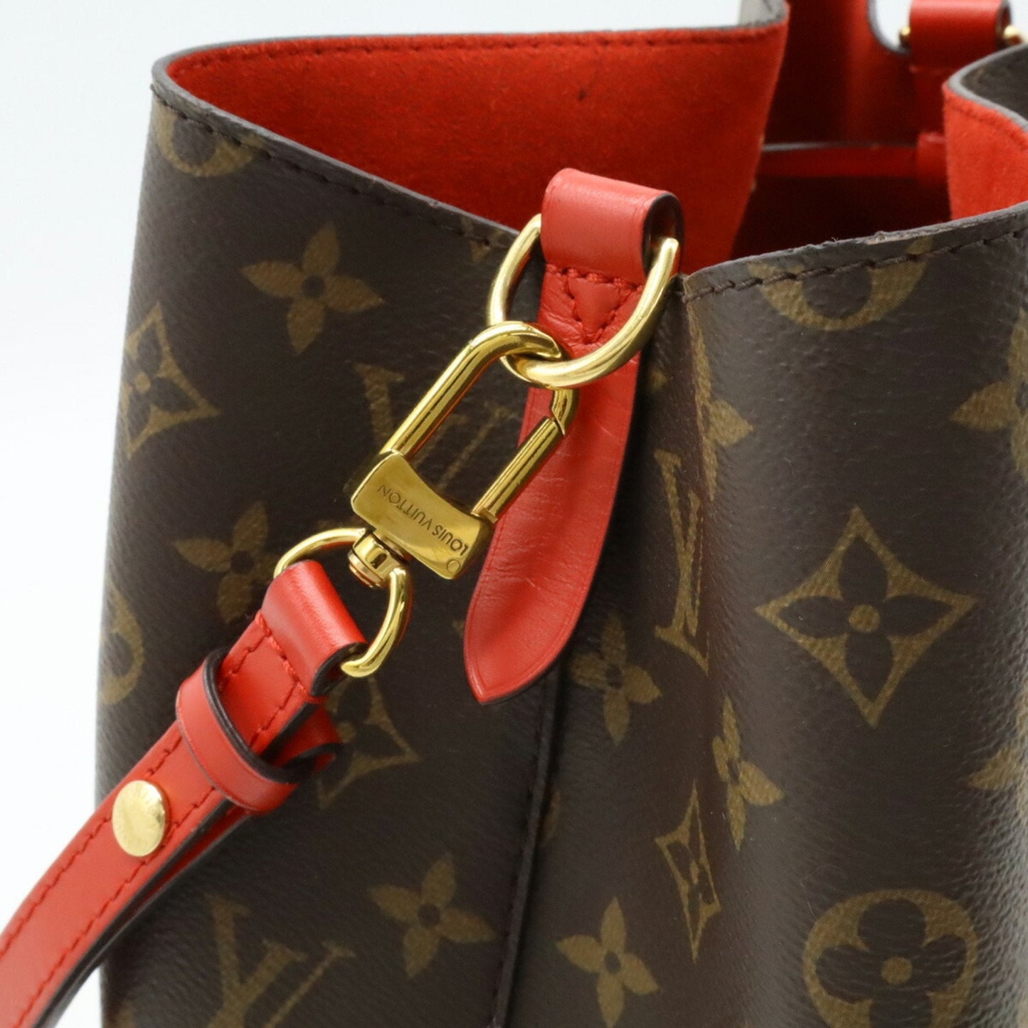 Louis Vuitton Coquelicots Red Color Monogram Leather Shoulder Bag