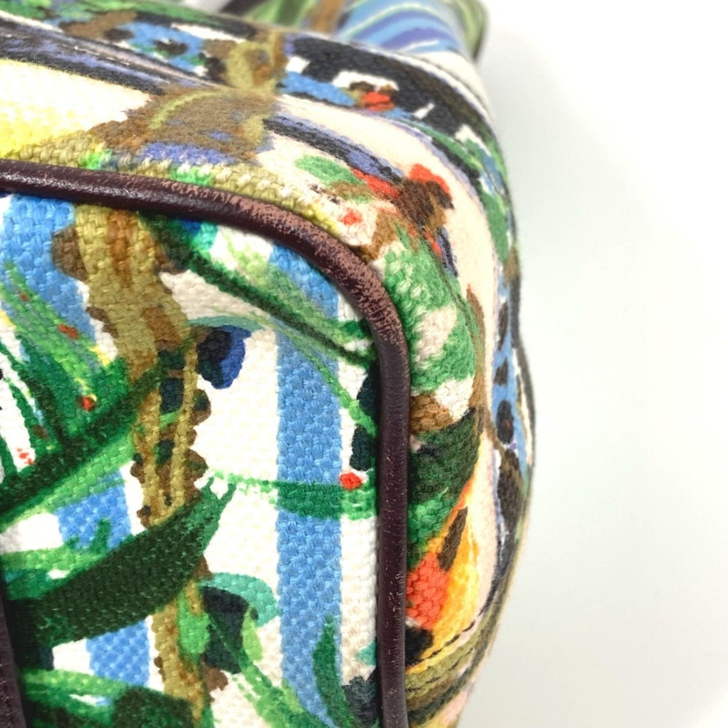 Louis Vuitton Green Multi-Color Canvas Leather Shoulder Bag Tote Bag