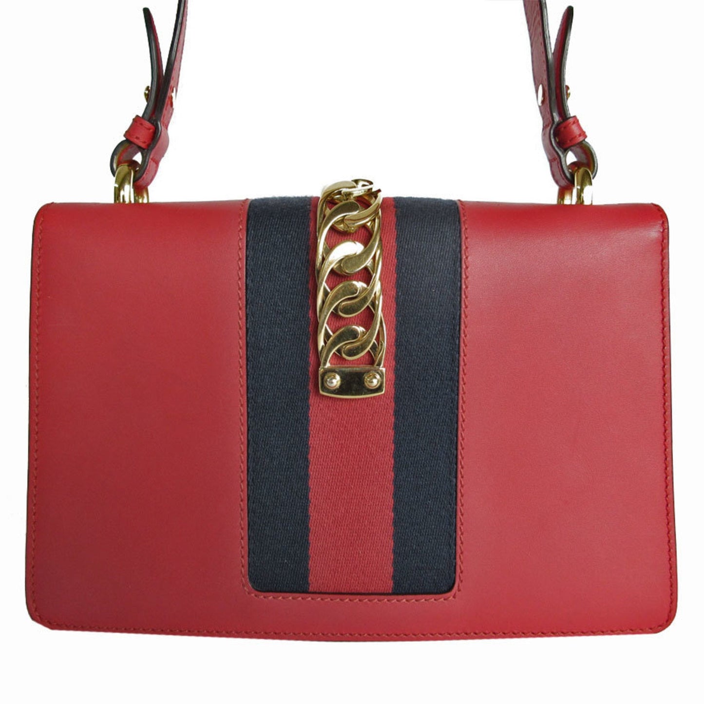 Gucci Red Color Leather Shoulder Bag