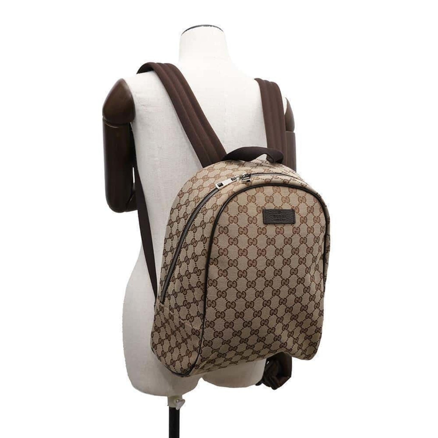 Gucci Beige Gg Canvas Backpack