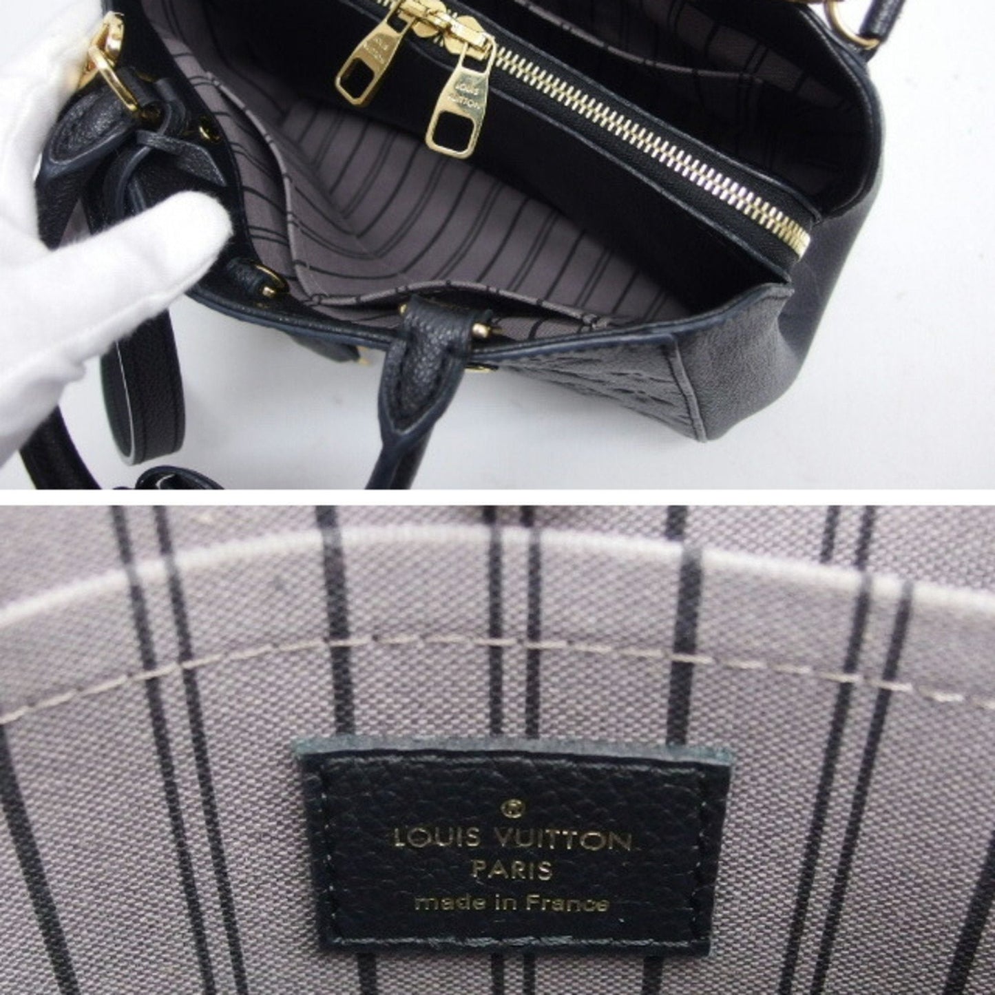 Louis Vuitton Black Noir Monogram Empreinte Leather Handbag Shoulder Bag