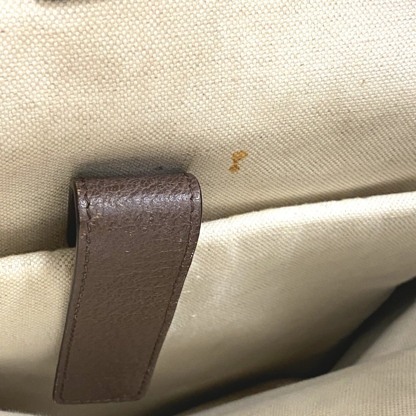 Gucci Brown Canvas Leather Backpack