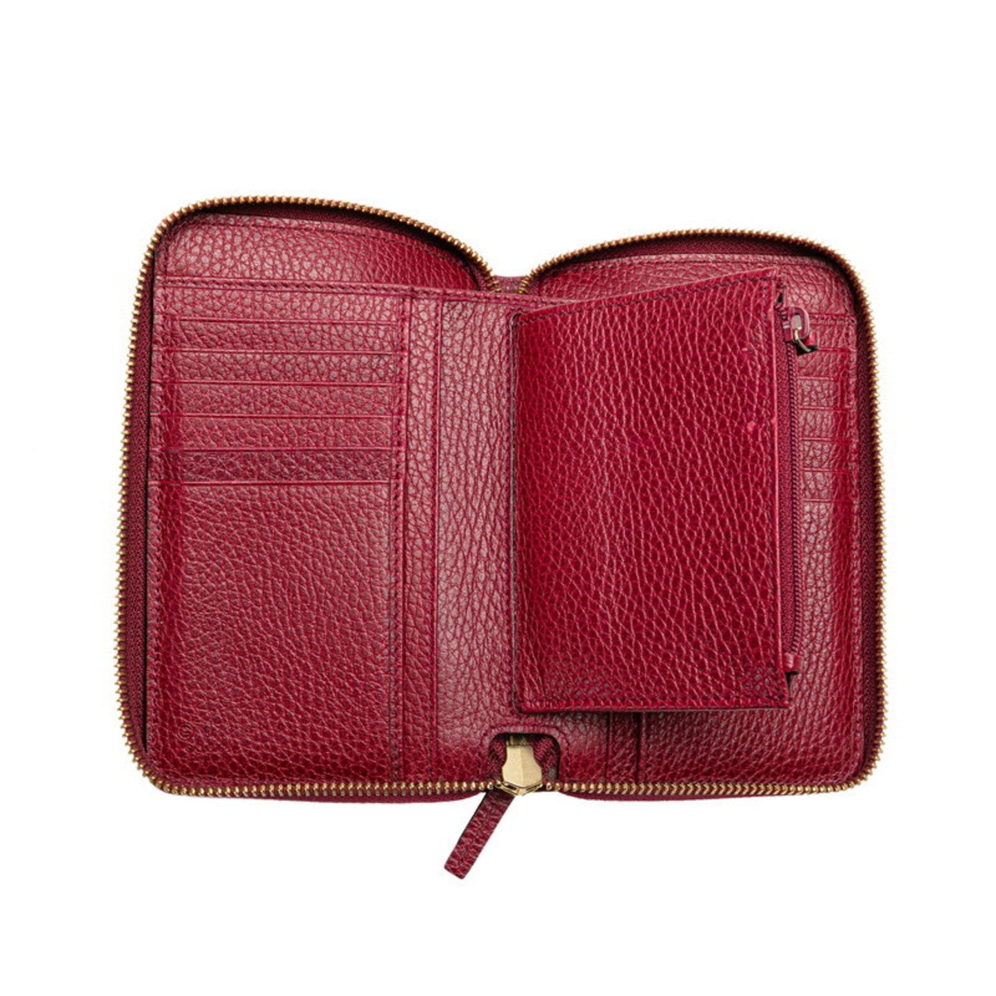 Gucci Wine Leather Long Wallet (Bi-Fold)