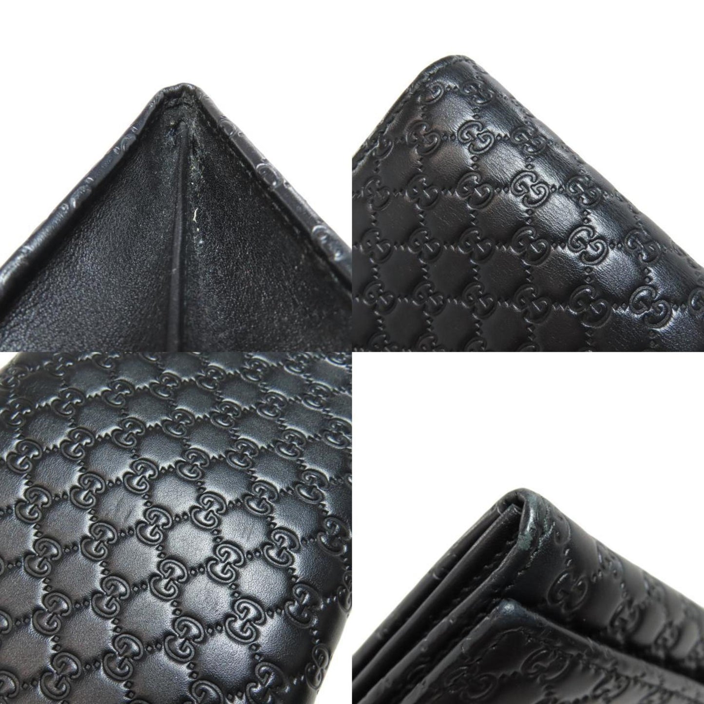 Gucci Black Leather Long Wallet (Bi-Fold)