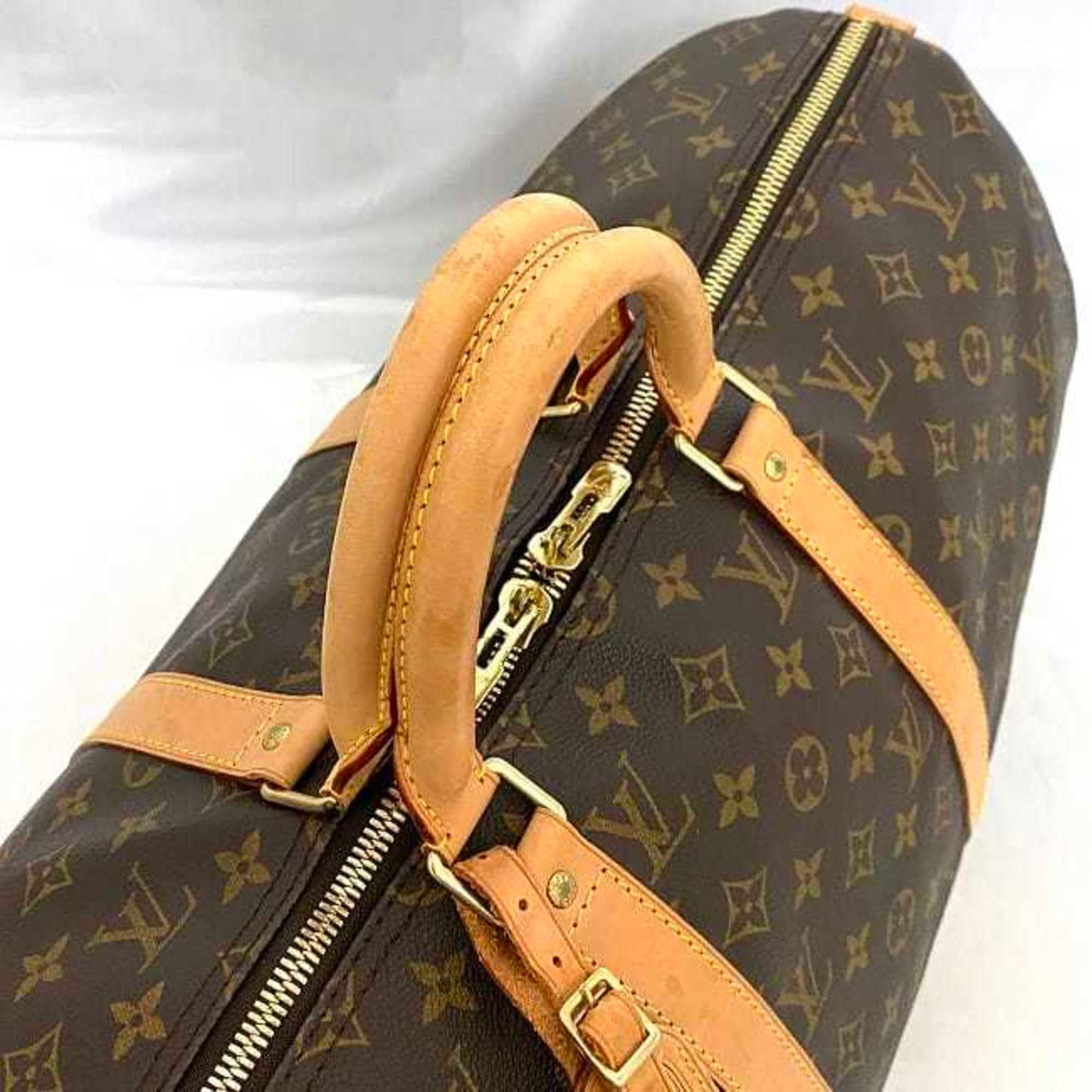 Louis Vuitton Monogram Beige Brown Monogram Monogram Boston Bag Handbag Shoulder Bag